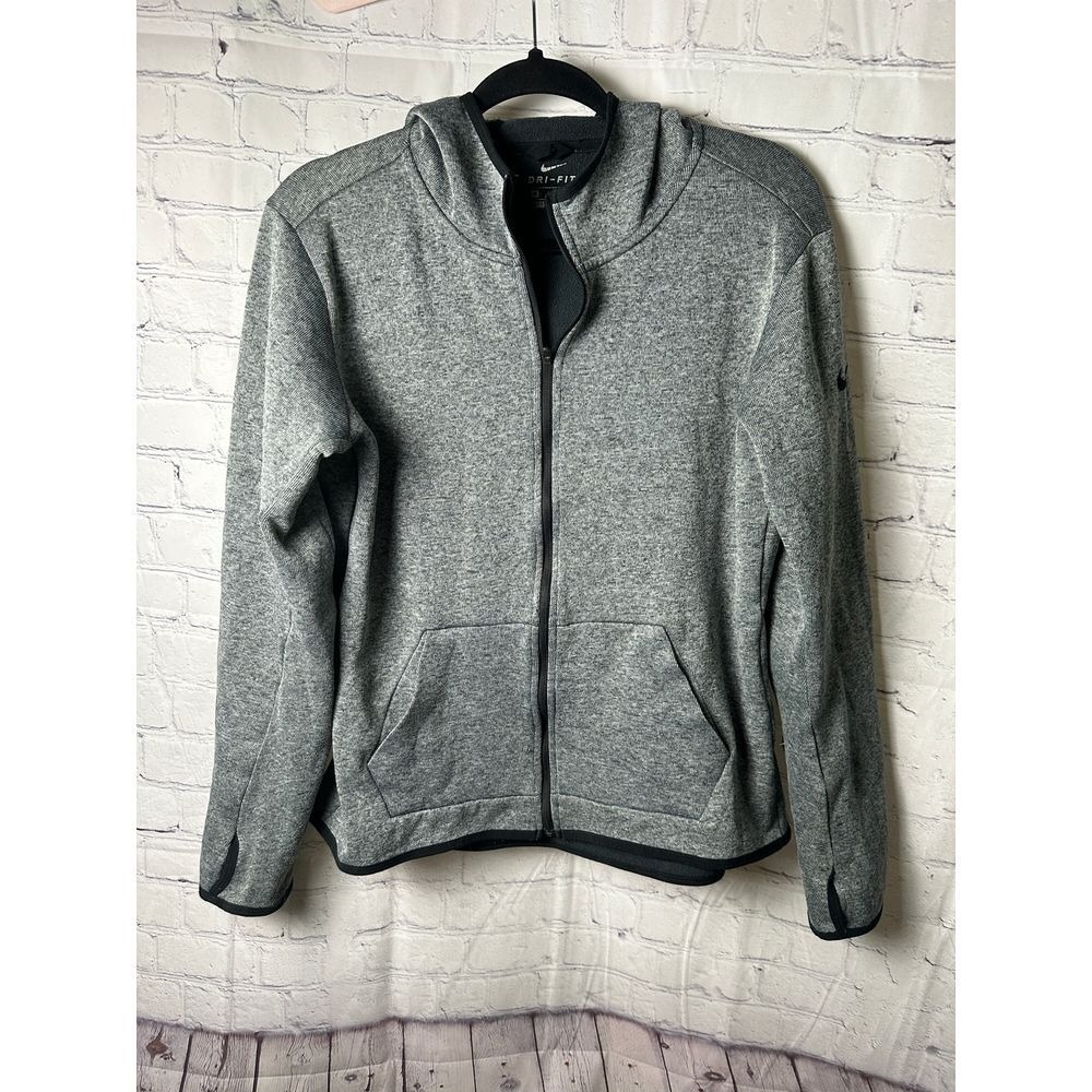 Nike  Gray Full Zip Athletic Jacket Sportswear Activewear XL DRI FIT